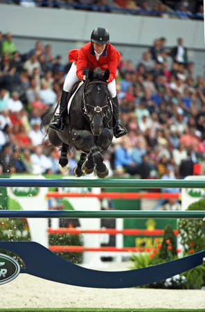 Full image Beezie Madden & Cortes'c' in Normandy photo by Allen MacMillan AGM_4596